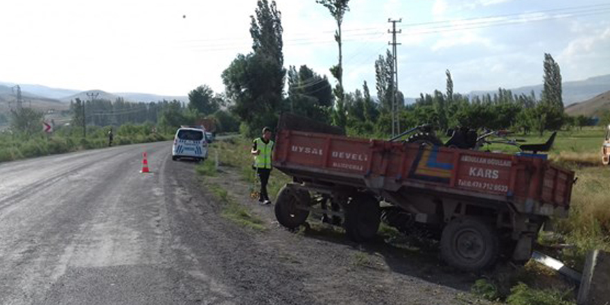Kağızman'da trafik kazası: 1 yaralı