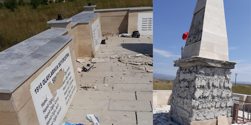 Kars’ta Şehitlik Anıtı Tahrip Edildi