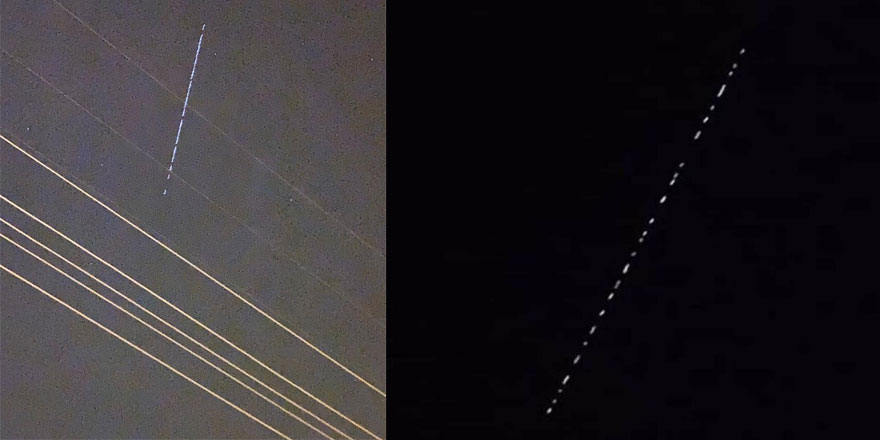 Elon Musk'ın Starlink uyduları Sarıkamış semalarında görüldü