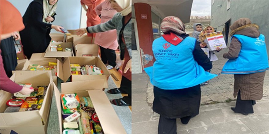 Kars’ta, ihtiyaç sahibi ailelere ramazan yardımları ulaştırılıyor